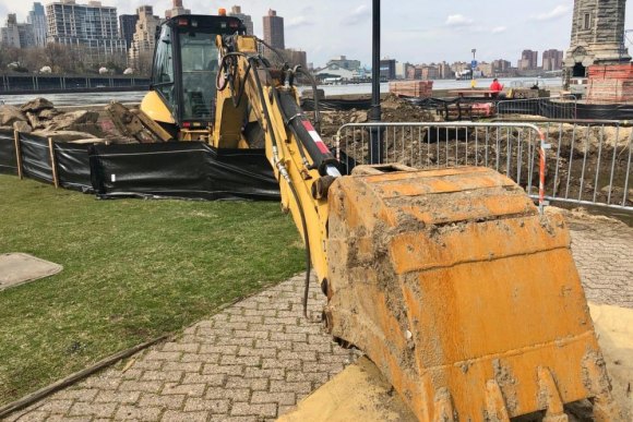 Repairs Under Pressure: Roosevelt Island's North End Deadline Idle, just south of the Lighthouse.